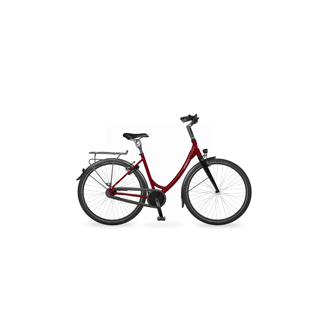 Fiets Velo de Ville F60" Ruby Red glans